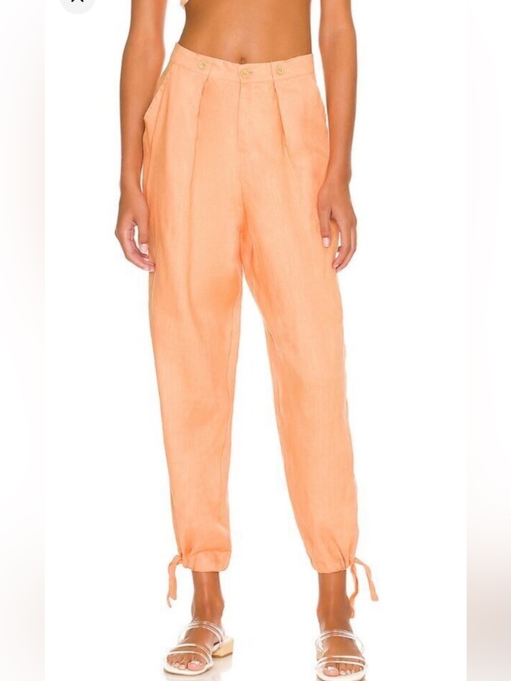 REVEL REY 100% Linen pants size small Ramona Jogger-Resort Vacation Trouser